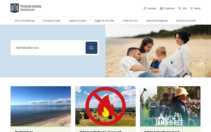 Screenshot of kristianstad.se