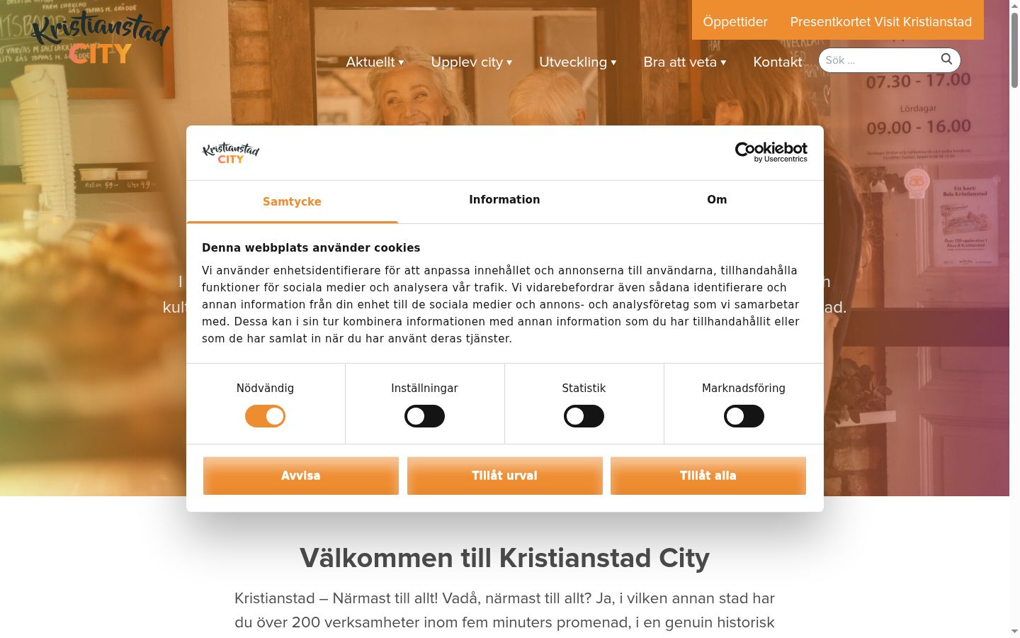 Ekraanipilt nõusolekubännerist, mida näidati enne mis tahes suhtlust