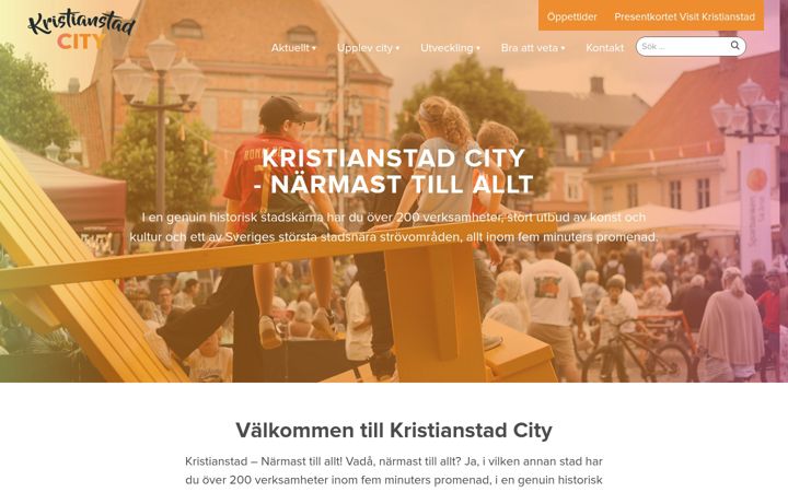 Screenshot of kristianstadcity.se