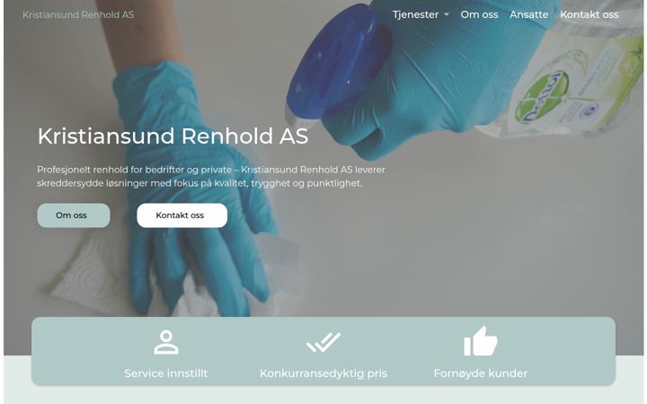 Screenshot of kristiansundrenhold.no