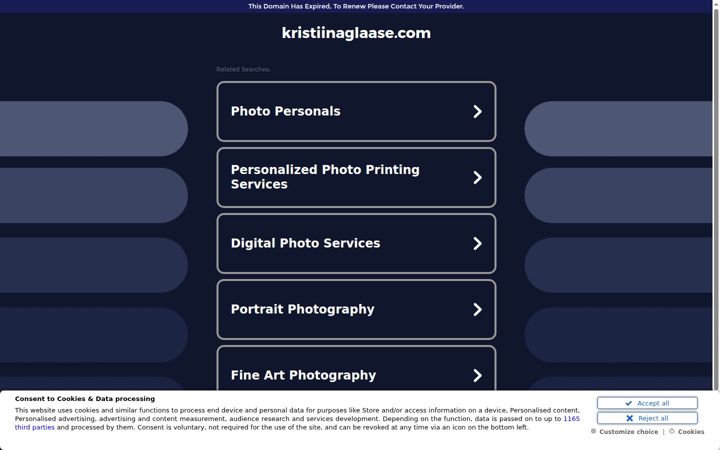 Zrzut ekranu kristiinaglaase.com