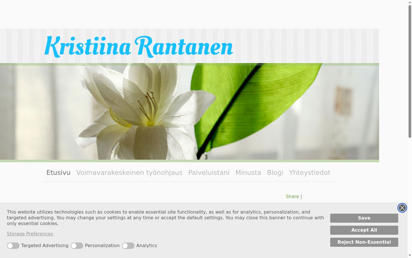 Screenshot des Einwilligungsbanners vor jeglicher Interaktion