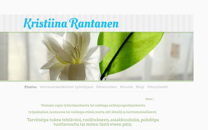Screenshot of kristiinarantanen.fi
