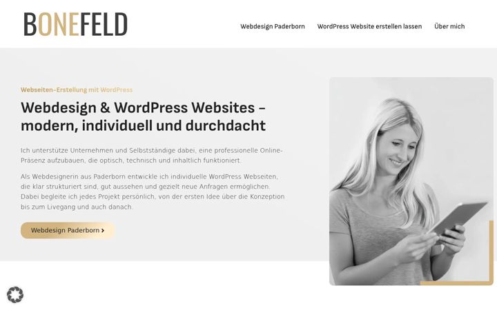 Screenshot of kristin-bonefeld.de