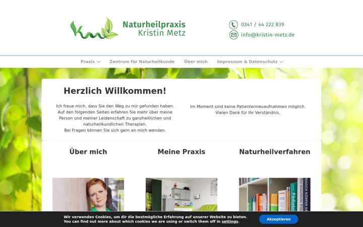 Screenshot of kristin-metz.de