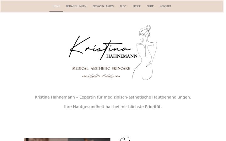 Screenshot of kristina-hahnemann.de