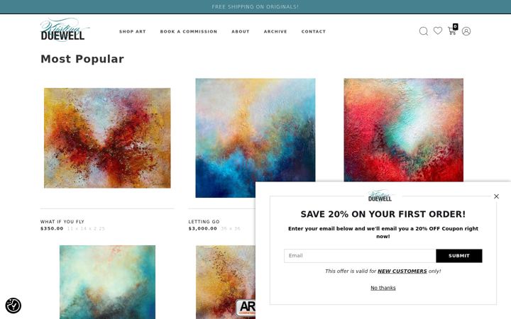 Screenshot of kristinaduewell.com