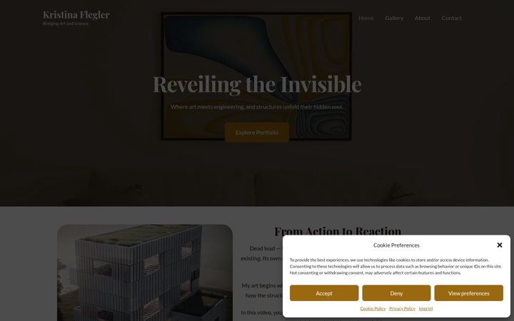 Screenshot of kristinaflegler.com