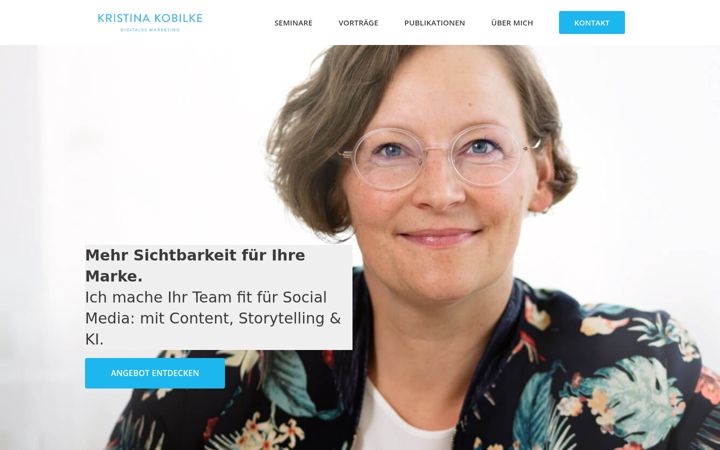 Screenshot of kristinakobilke.de