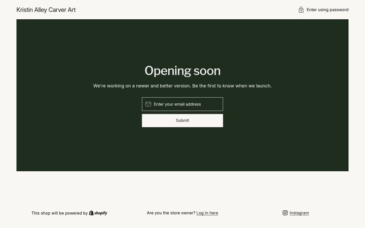 Screenshot of kristinalleycarver.com
