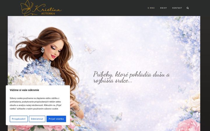Screenshot of kristinapavelkova.sk