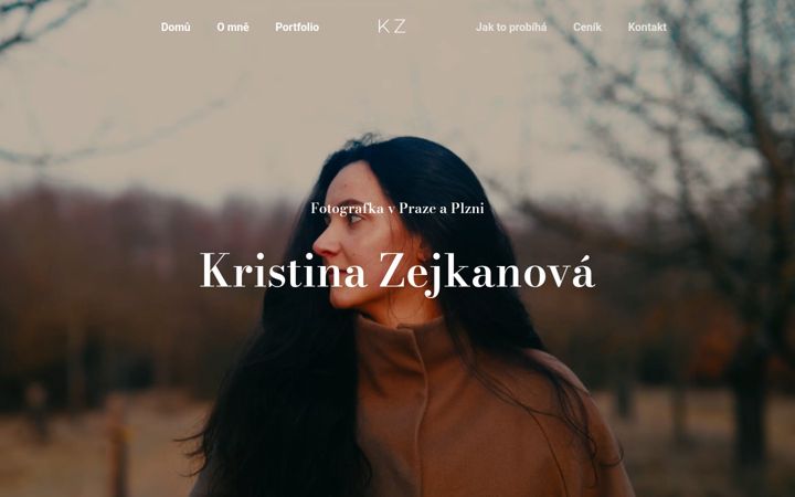 Capture d'écran de kristinazejkanova.cz