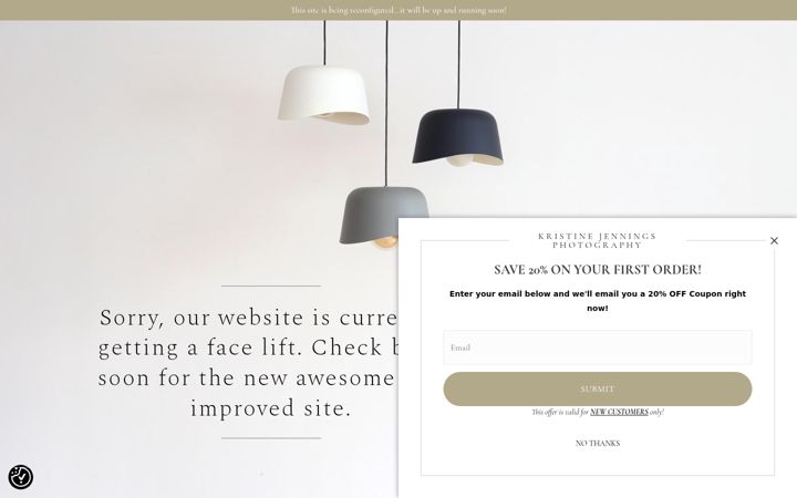 Screenshot of kristinejenningsphotography.com