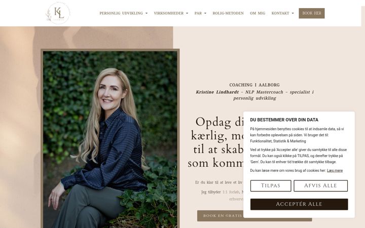 Screenshot of kristinelindhardt.dk