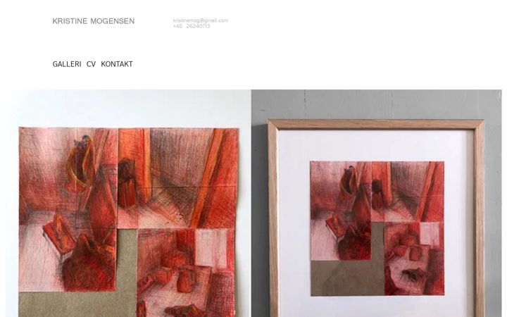 Screenshot of kristinemogensen.dk