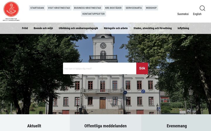 Screenshot of kristinestad.fi
