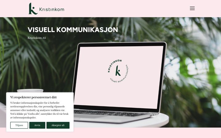 Screenshot of kristinkom.no
