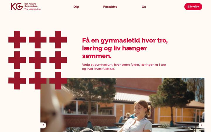 Ekraanipilt saidist kristne-gym.dk