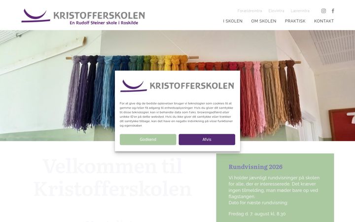 Screenshot of kristofferskolen.dk