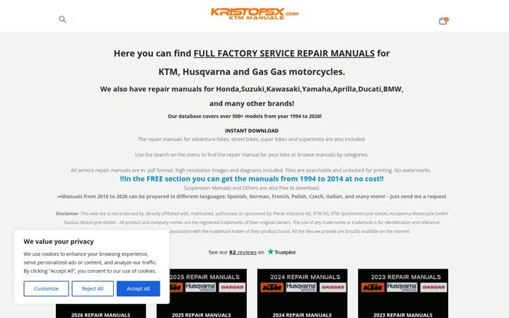 Screenshot di kristofsx.com