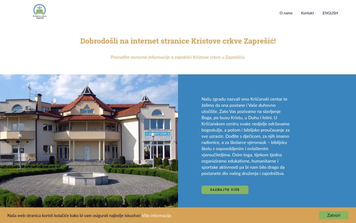Screenshot of kristovacrkva.org