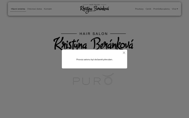 Screenshot of kristynaberankova.cz