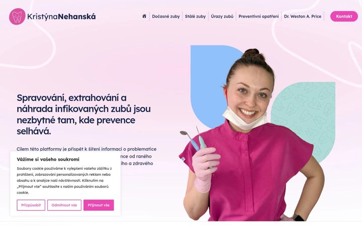 Screenshot of kristynanehanska.com
