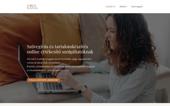 Screenshot of krisztinavarga.hu