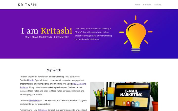Screenshot of kritashi.com