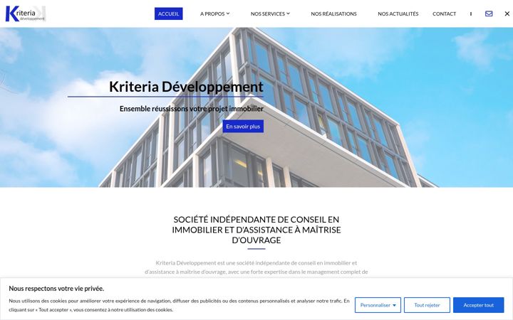 Skærmbillede af kriteriadeveloppement.com