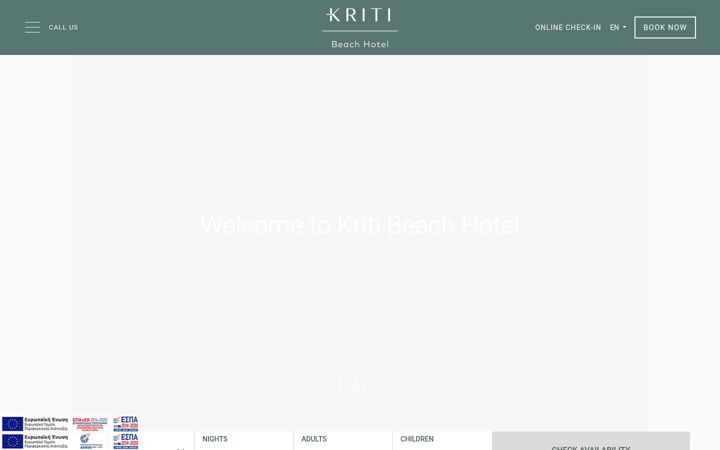 Screenshot of kritibeachhotel.gr