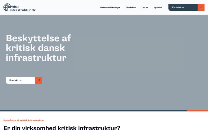 Screenshot of kritiskinfrastruktur.dk