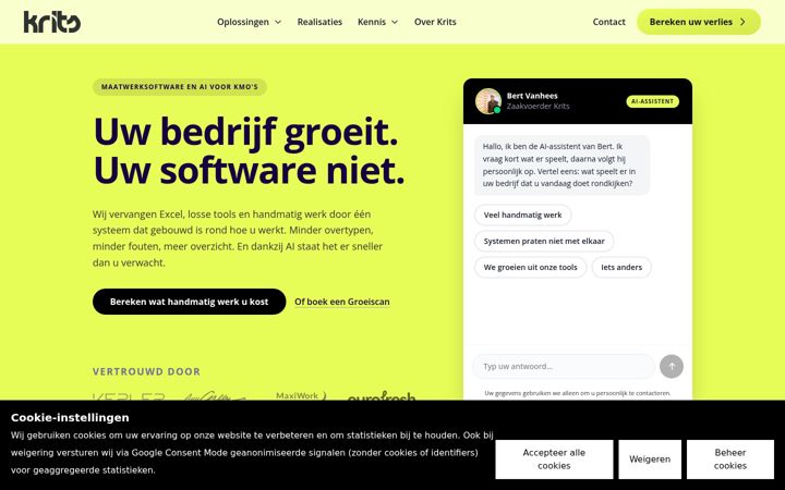 Screenshot of krits.be