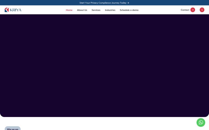 Screenshot of kriyaglobal.in