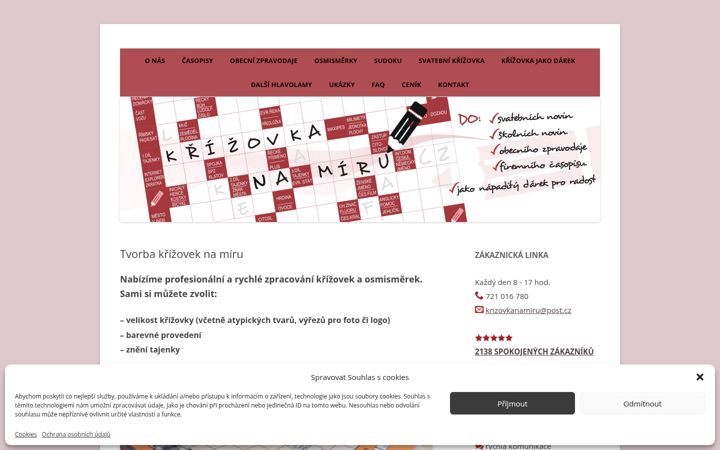 Screenshot of krizovkanamiru.cz