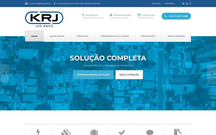 Screenshot of krj.com.br