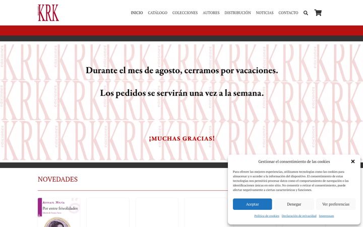 Screenshot of krkediciones.com