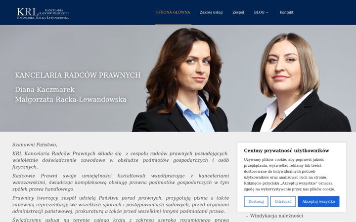 Screenshot of krl-kancelaria.pl