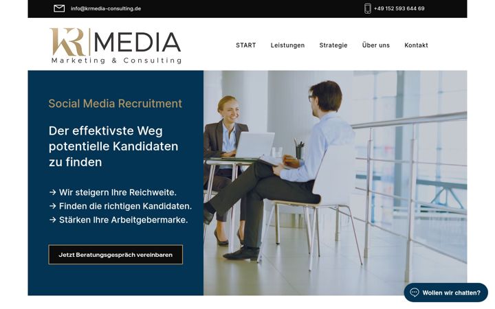 Screenshot of krmedia-consulting.de