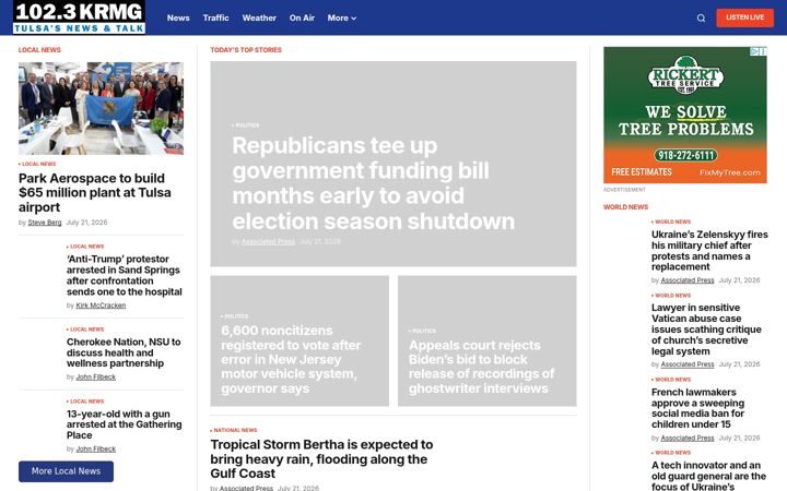 Screenshot of krmg.com