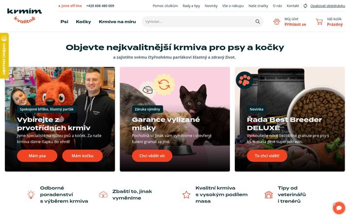 Screenshot of krmimkvalitne.cz