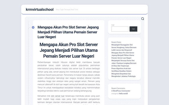 Screenshot of krmvirtualschool.com