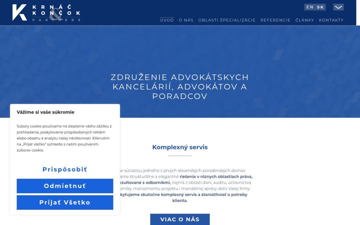 Screenshot of krnackoncok.eu