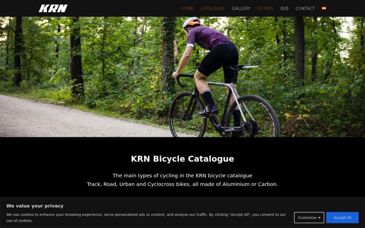 Screenshot of krnbikes.com