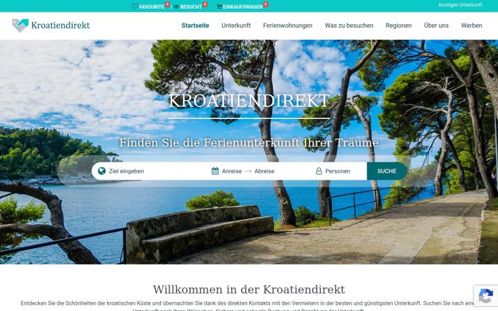 Skærmbillede af kroatiendirekt.com