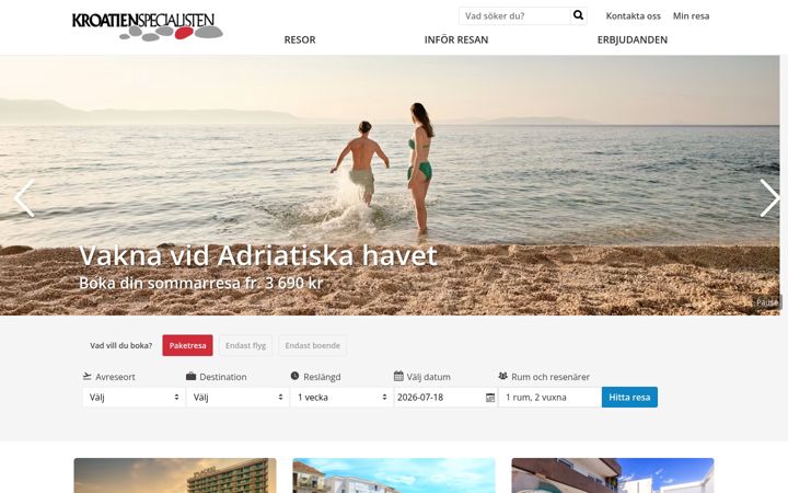 Zrzut ekranu kroatienspecialisten.se