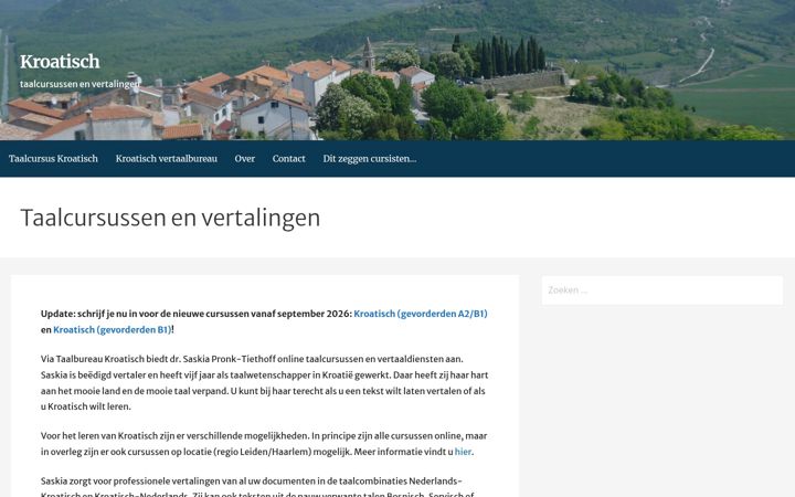 Screenshot of kroatisch.eu