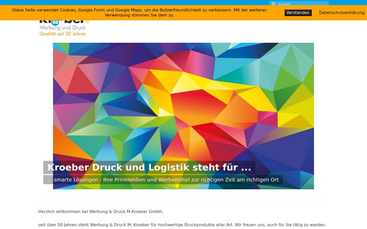 Screenshot of kroeberdruckt.com