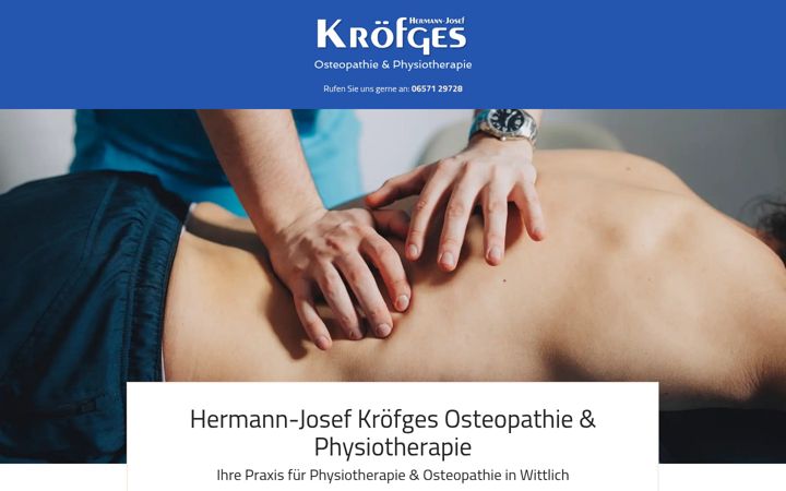 Screenshot of kroefges-osteopathie-physiotherapie.de