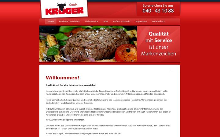 Screenshot of kroeger-gmbh.de